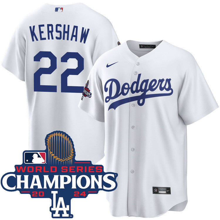 Clayton Kershaw Los Angeles Dodgers Home World Series Champions Jersey - White