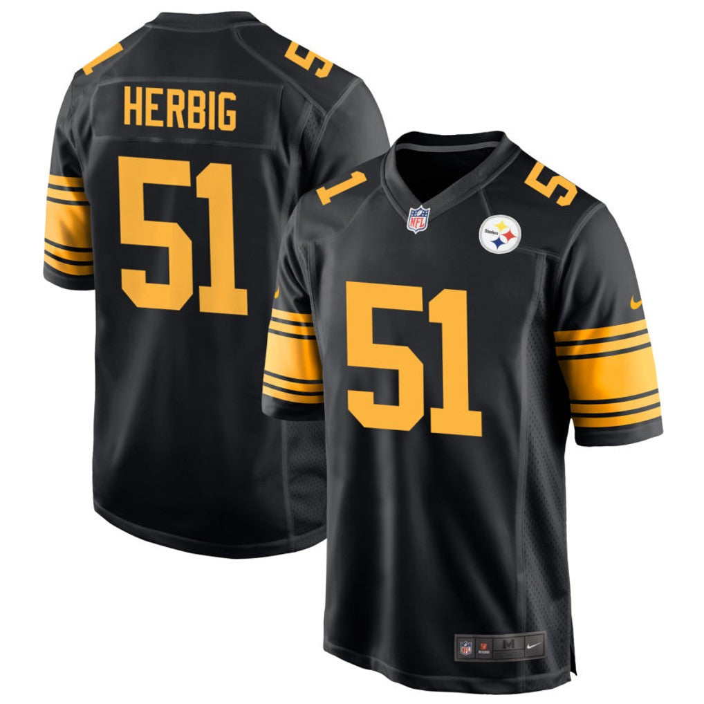 Nick Herbig Pittsburgh Steelers Alternate Jersey - Black