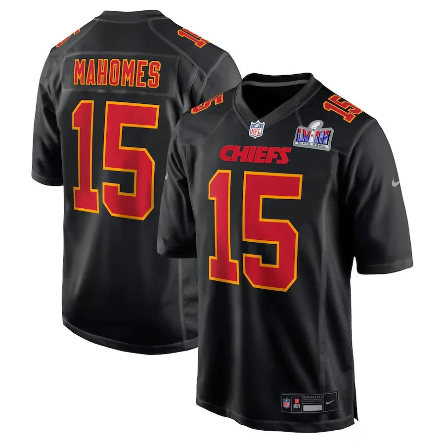 Patrick Mahomes Kansas City Chiefs Super Bowl LVIII Jersey - Black