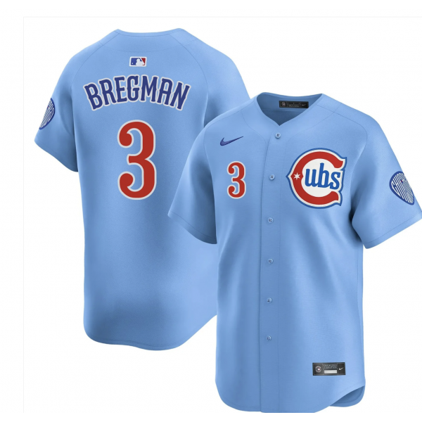 Alex Bregman Chicago Cubs Jersey - Light Blue