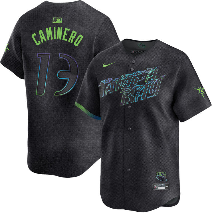 Junior Caminero Tampa Bay Rays City Connect Jersey - Charcoal