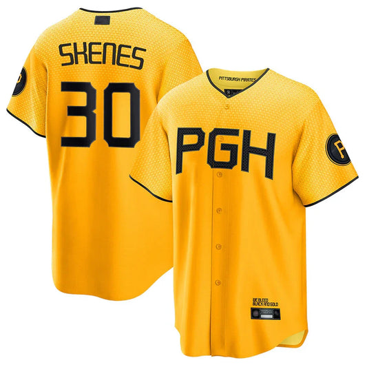 Paul Skenes Pittsburgh Pirates City Connect Jersey - Gold