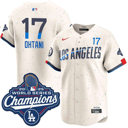 Shohei Ohtani Los Angeles Dodgers City Connect 2025 World Series Champions Limited Jersey - Cream