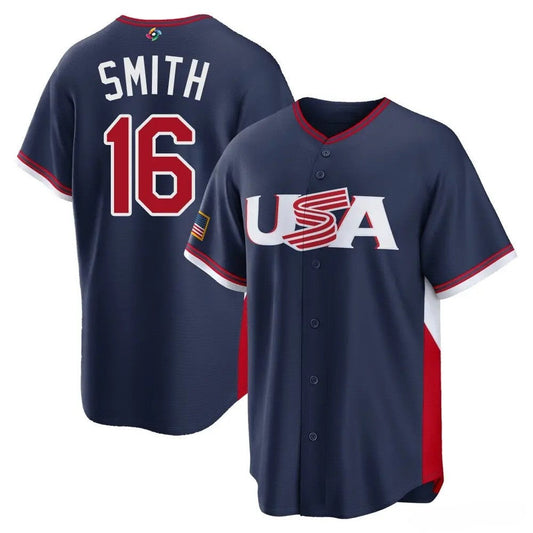 Will Smith USA Baseball 2026 World Baseball Classic Road Stadium Jersey - Navy