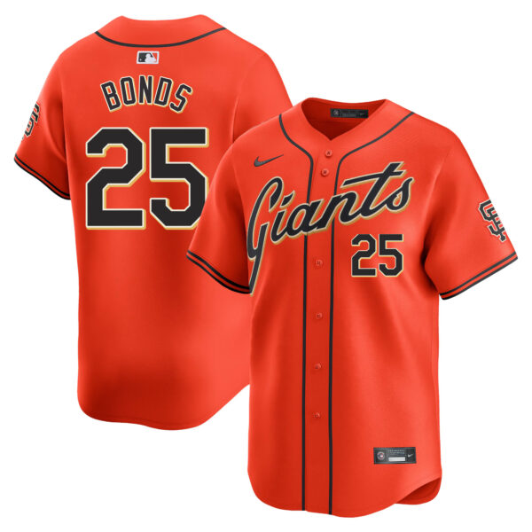 Barry Bonds San Francisco Giants Alternate Limited Jersey - Orange