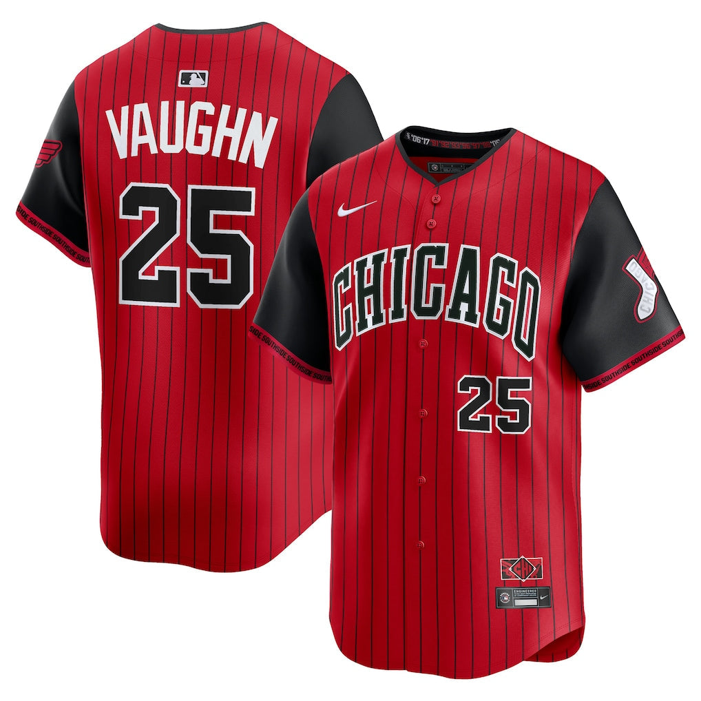 Andrew Vaughn Chicago White Sox 2025 City Connect Jersey - Red/Black
