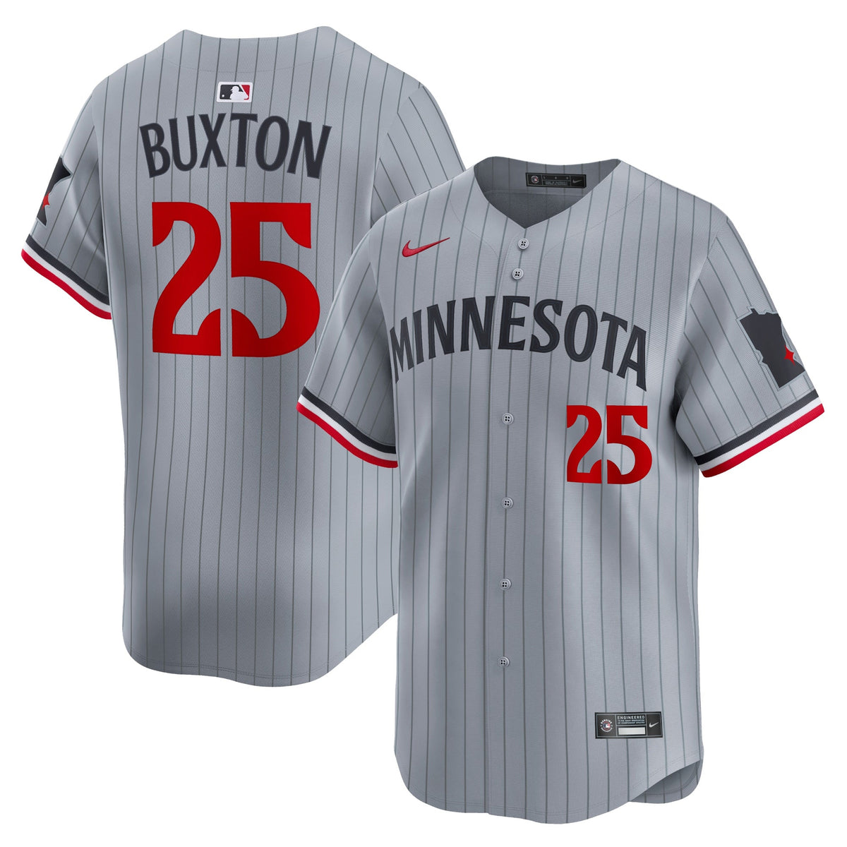 Byron Buxton Minnesota Twins Road Jersey - Gray