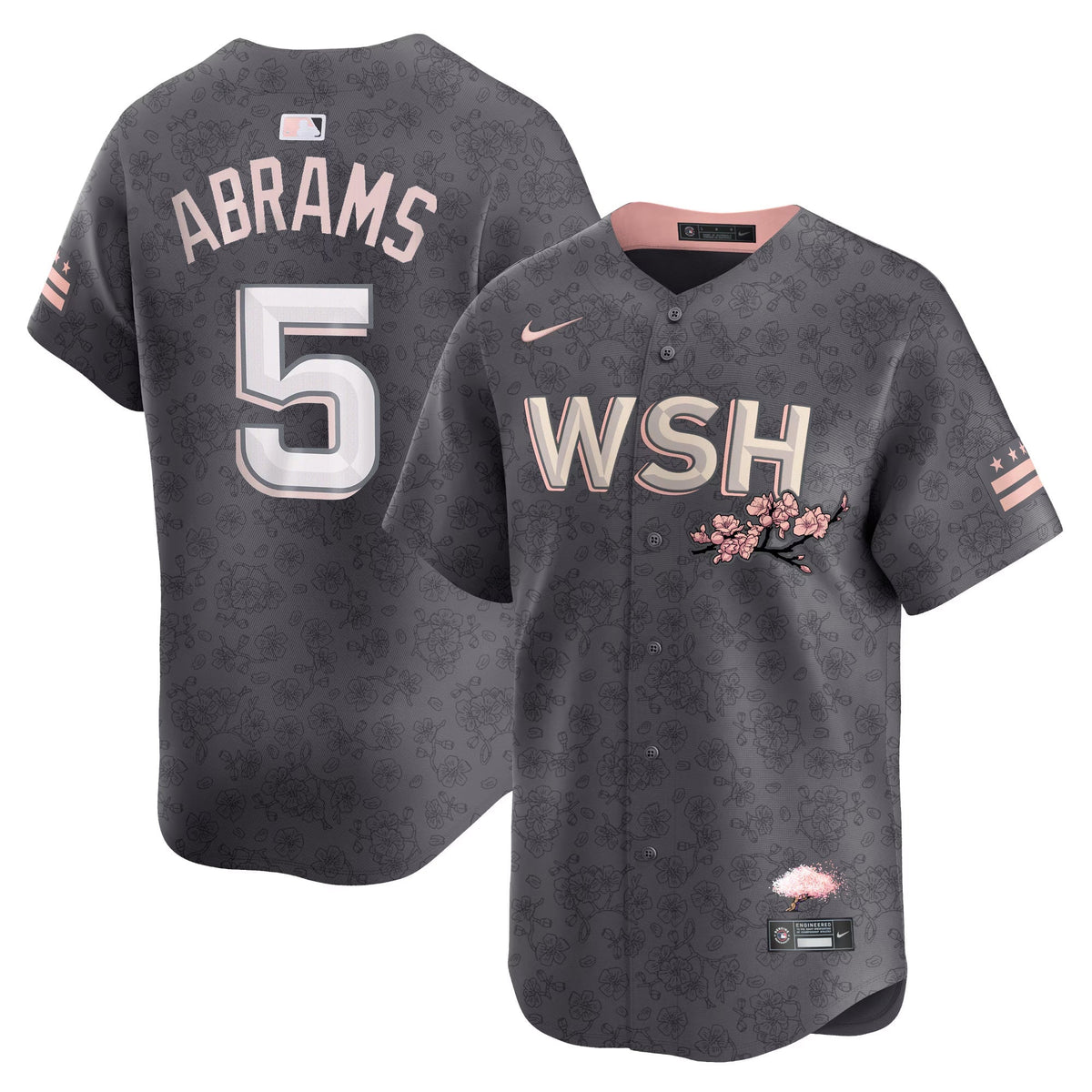 CJ Abrams Washington Nationals City Connect Jersey - Gray