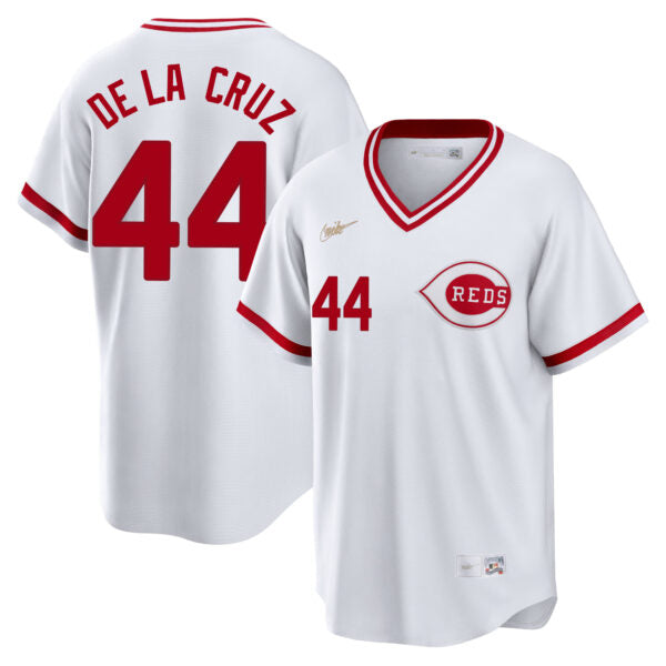 Elly De La Cruz Cincinnati Reds Throwback Jersey - White