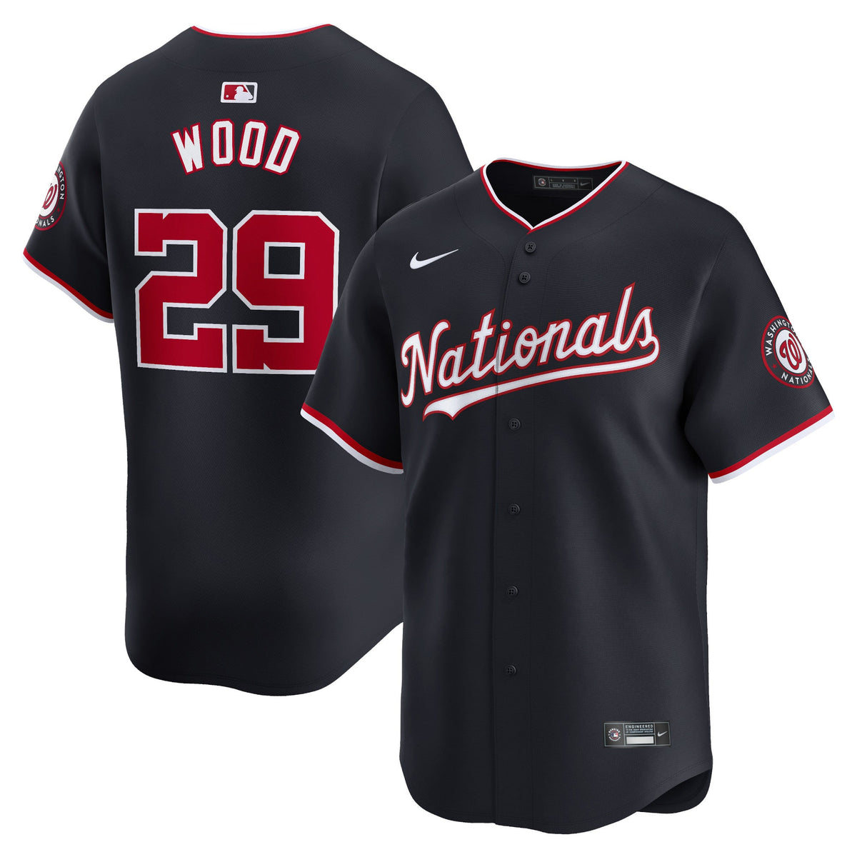James Wood Washington Nationals Alternate Jersey - Navy