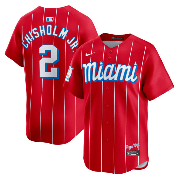 Jazz Chisholm Jr Miami Marlins City Connect Limited Jersey - Red