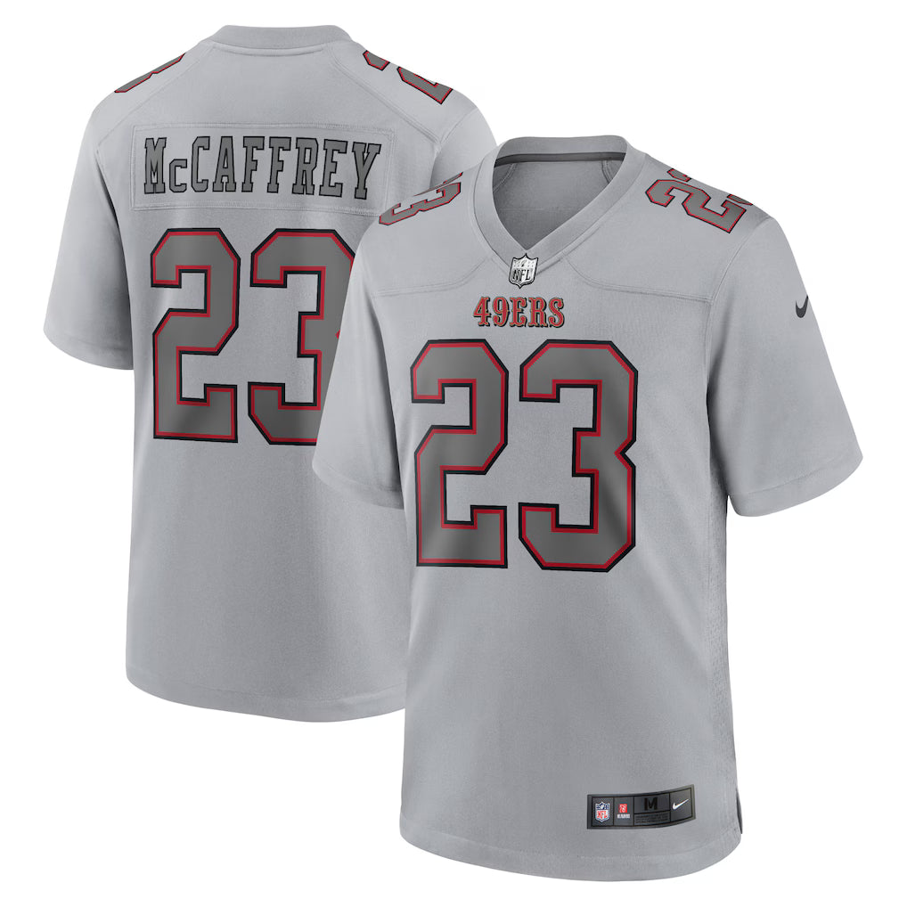Christian McCaffrey San Francisco 49ers Atmosphere Jersey - Gray