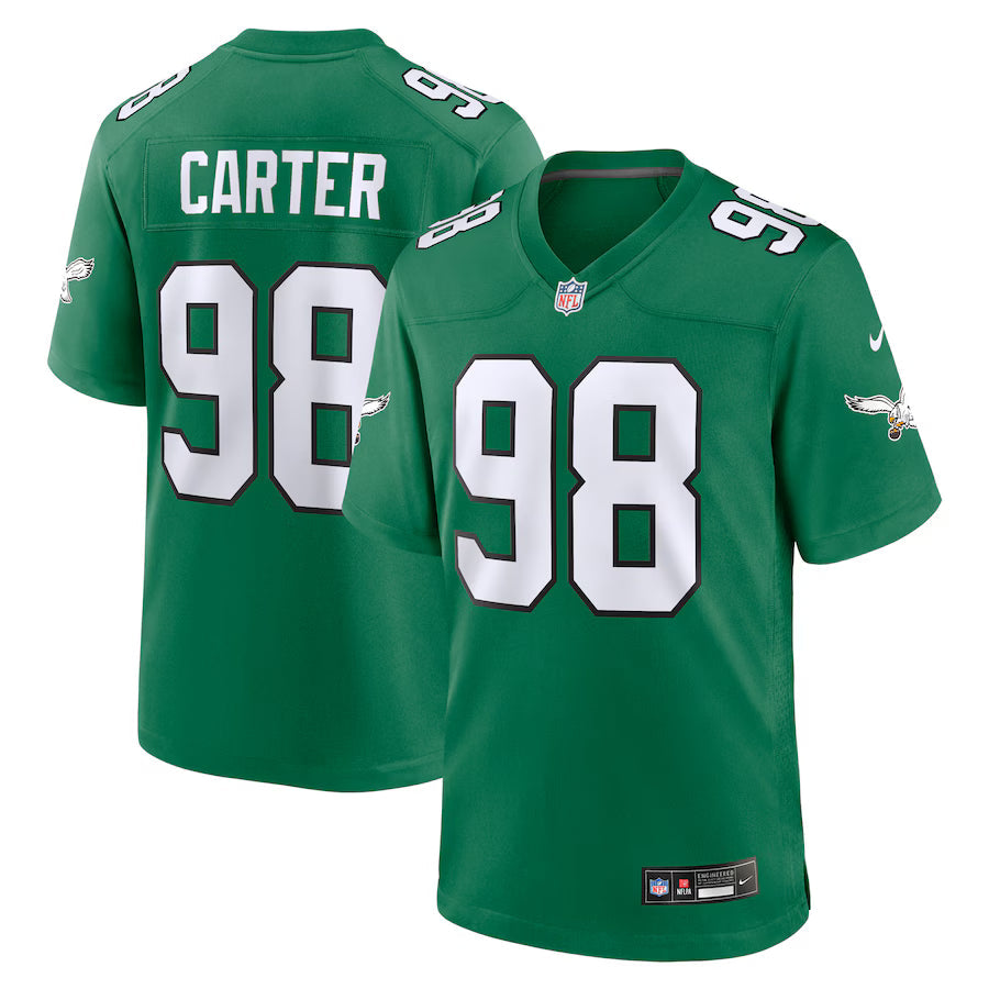 Jalen Carter Philadelphia Eagles Alternate Jersey - Kelly Green