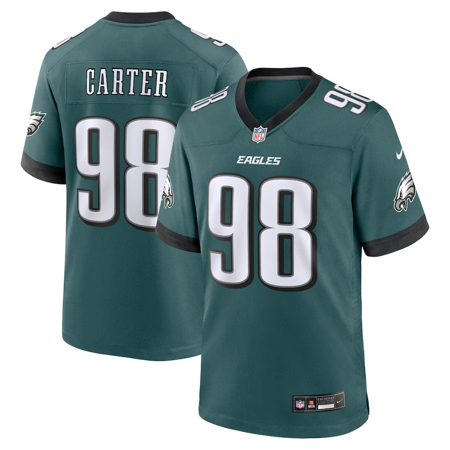 Jalen Carter Philadelphia Eagles Jersey - Midnight Green