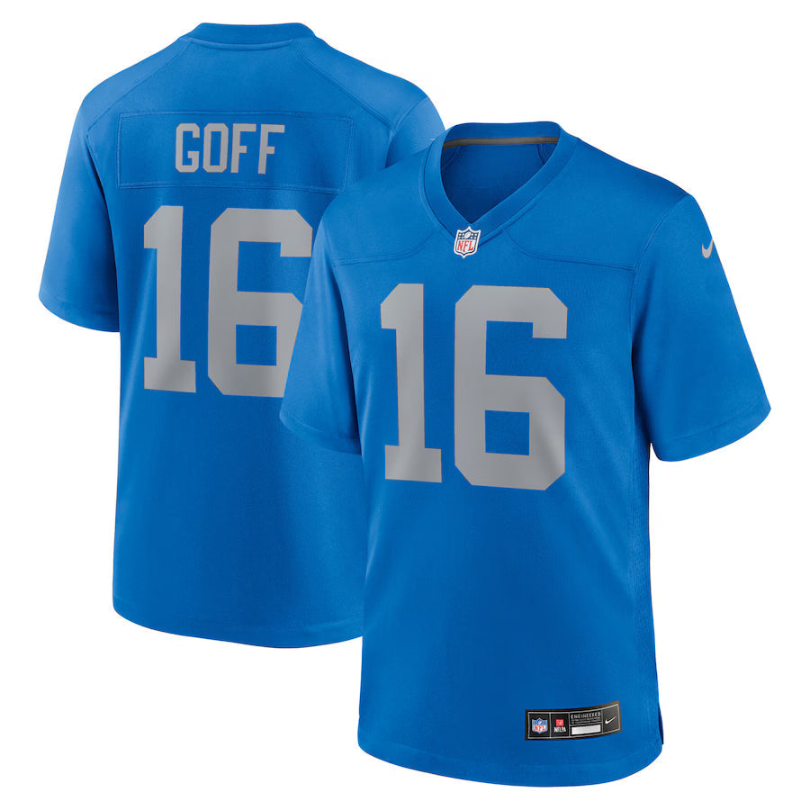 Jared Goff Detroit Lions Alternate Game Jersey - Blue