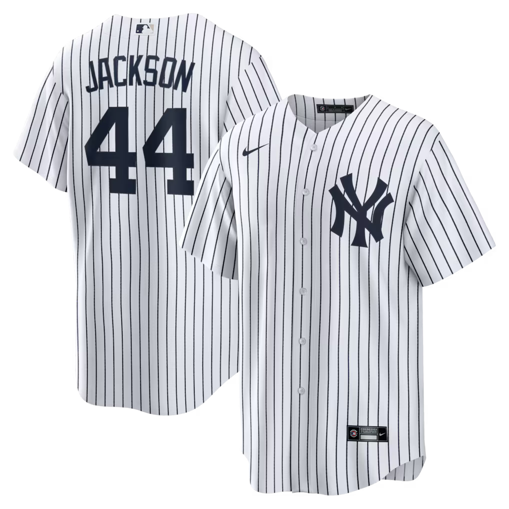 Reggie Jackson New York Yankees Home Retired Player Jersey - White