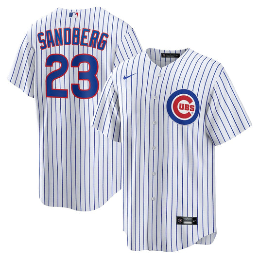 Ryne Sandberg Chicago Cubs Home Retired Player Jersey - White
