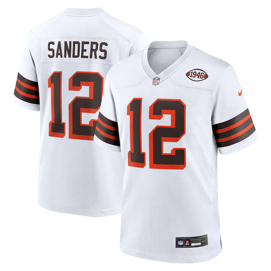 Shedeur Sanders Cleveland Browns 2025 NFL Draft 2nd Alternate Jersey - White