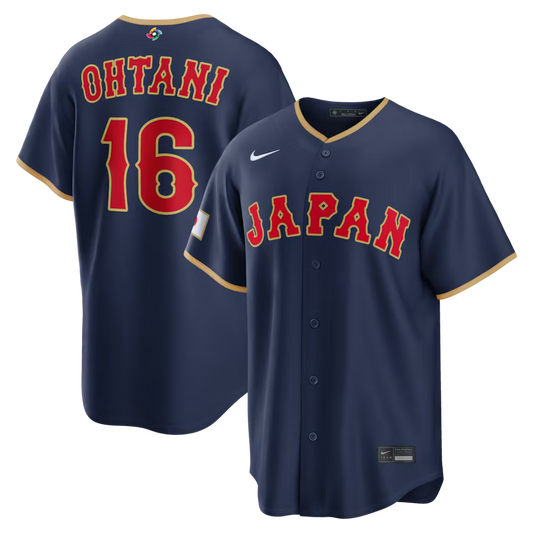 Shohei Ohtani Japan Baseball 2026 World Baseball Classic Road Stadium Jersey - Navy