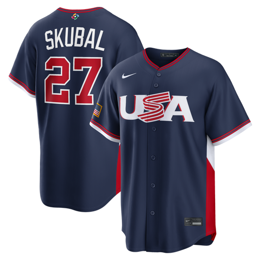 Tarik Skubal USA Baseball 2026 World Baseball Classic Road Stadium Jersey - Navy