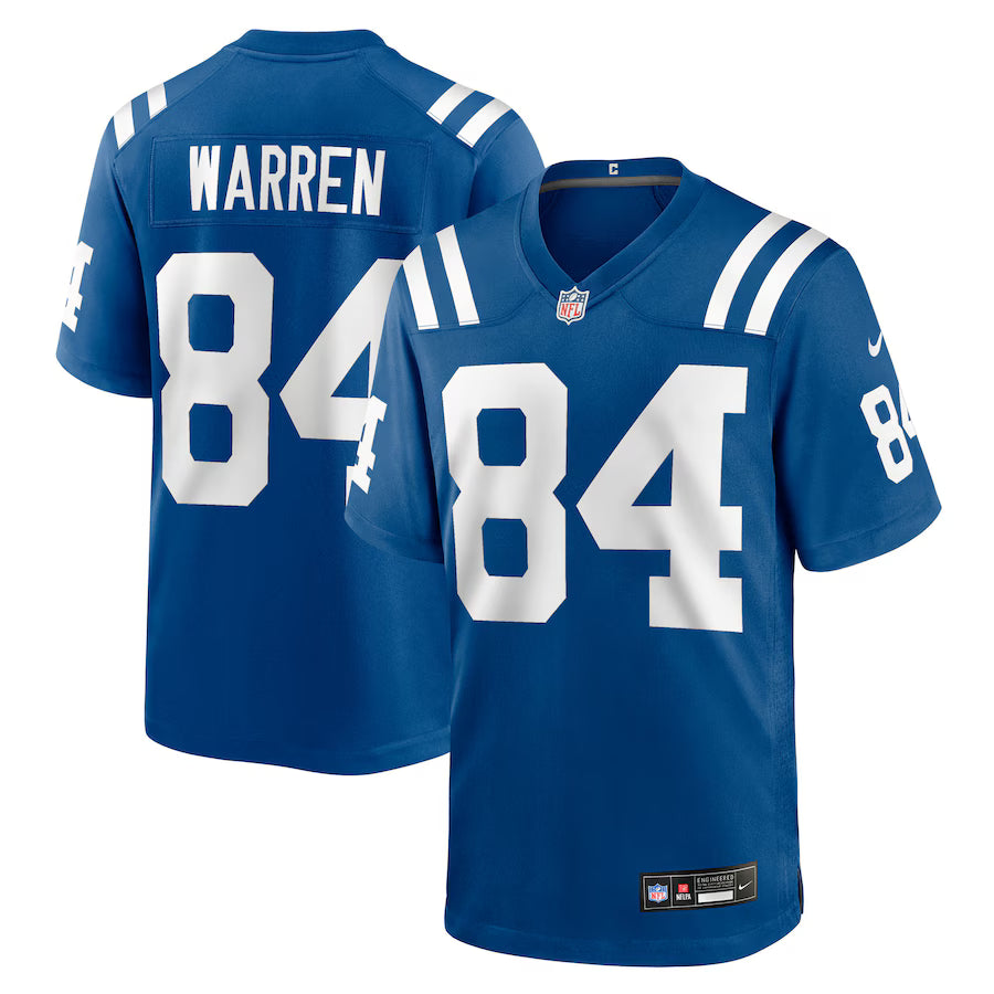 Tyler Warren Indianapolis Colts 2025 NFL Draft First Round Pick Game Jersey - Royal