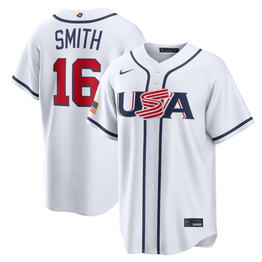 Will Smith USA Baseball 2026 World Baseball Classic Home Stadium Jersey - White