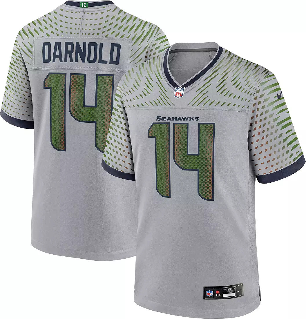 Sam Darnold Seattle Seahawks 2025 Rivalries Collection Jersey - Wolf Grey