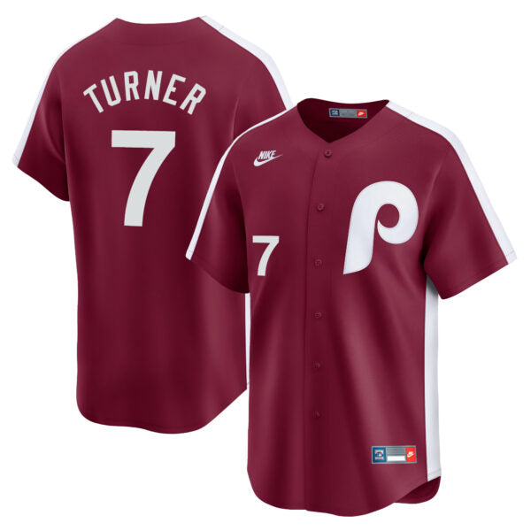 Trea Turner Philadelphia Phillies Cooperstown Limited Jersey - Maroon